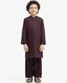 Boy's Maroon Kurta Shalwar - EBTKS24-3975