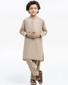 Boy's Beige Kurta Shalwar - EBTKS24-3983