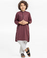 Boy's Maroon Kurta - EBTK24-3962