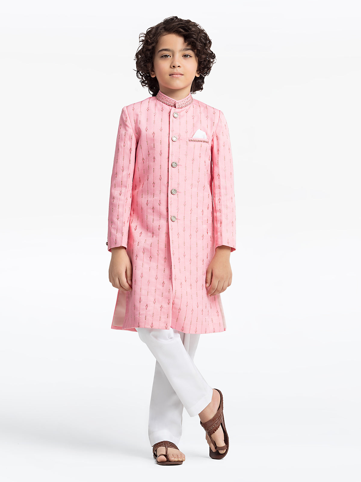 Boy's Pink Sherwani - EBTS23-34029