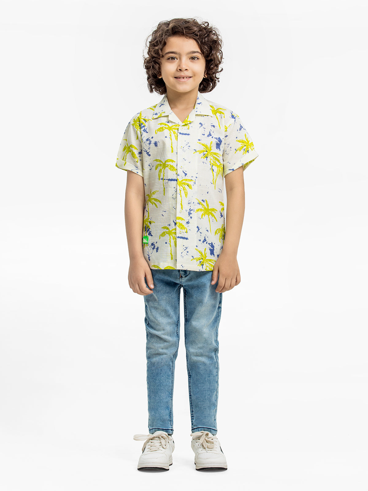 Boy's White Multi Shirt - EBTS23-27513