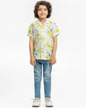 Boy's White Multi Shirt - EBTS23-27513