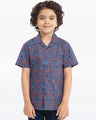 Boy's Purple Multi Shirt - EBTS24-27520