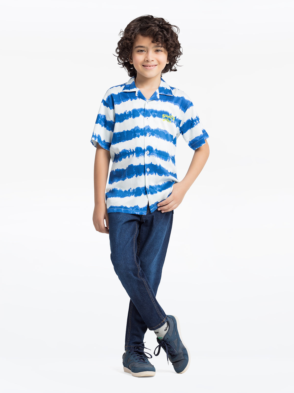 Boy's Blue & White Shirt - EBTS24-27529