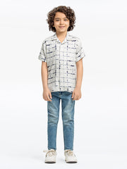 Boy's Off White Shirt - EBTS24-27537