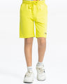 Boy's Lime Yellow Shorts - EBBSK24-003