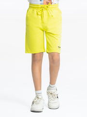 Boy's Lime Yellow Shorts - EBBSK24-003
