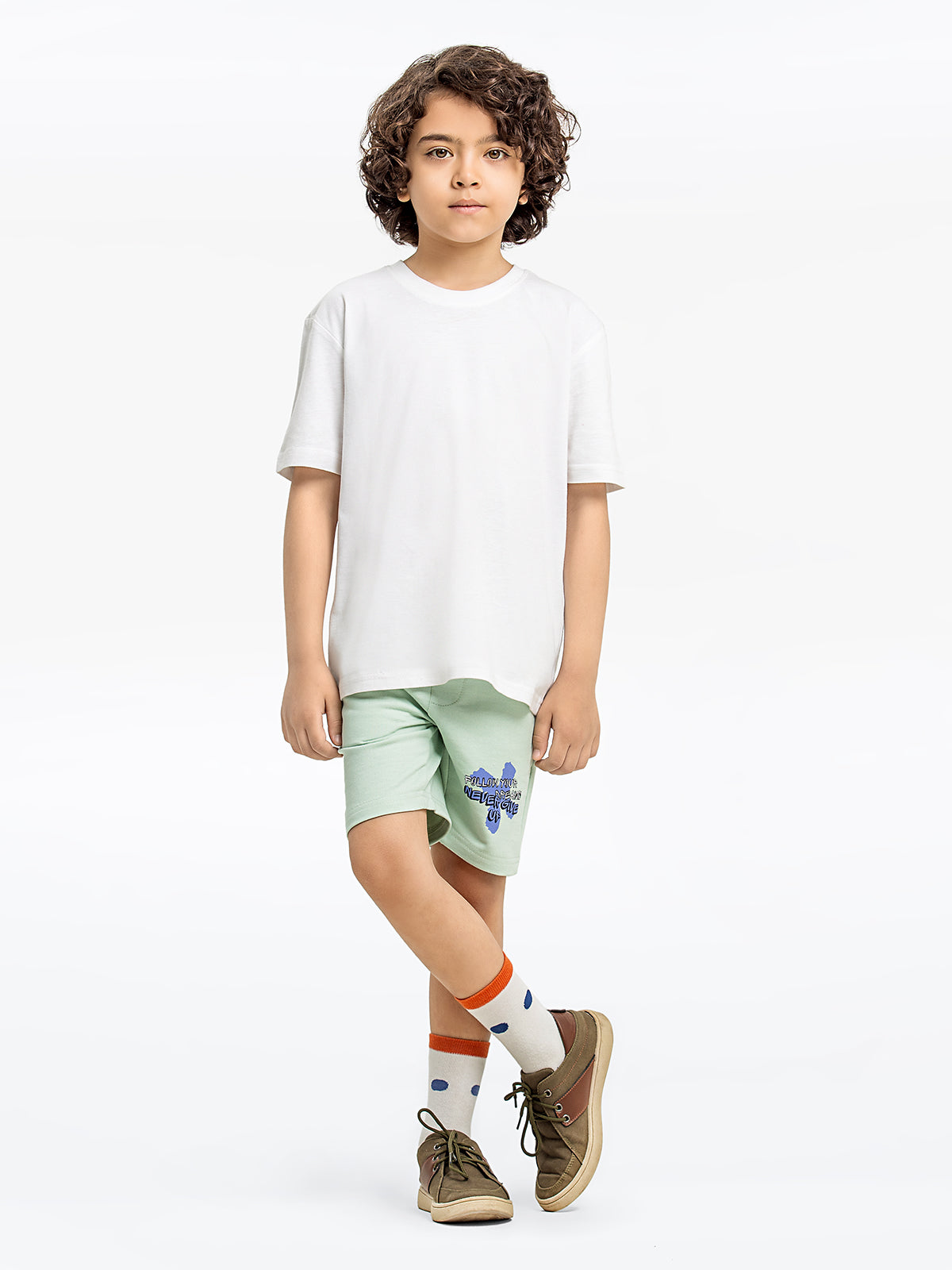 Boy's Green Shorts - EBBSK24-013