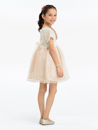 Girl's Off White Frock - EGTF24S-200063