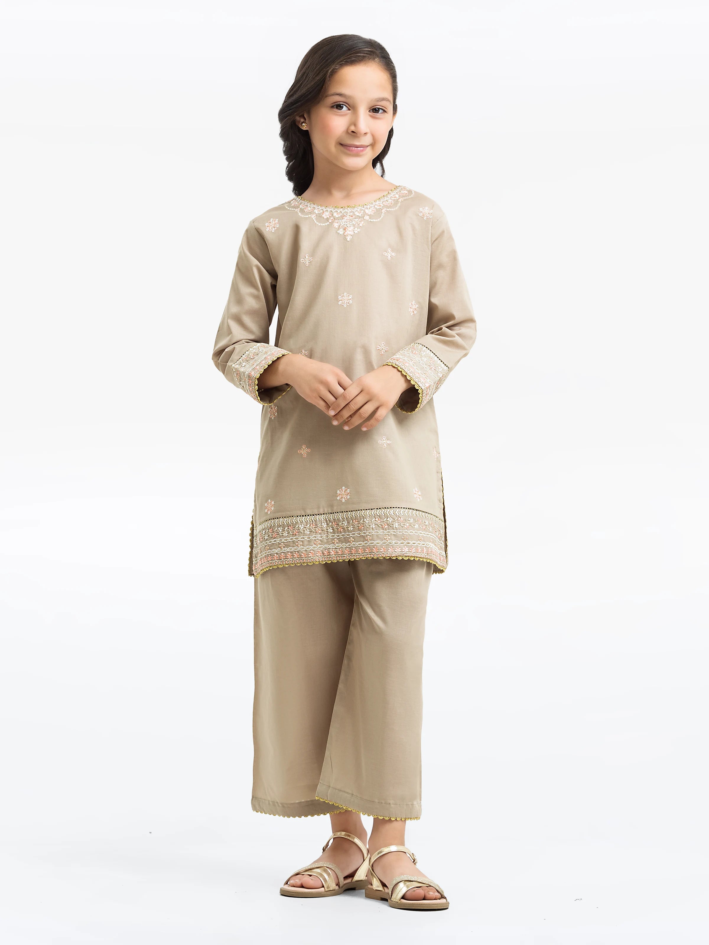 Girl's Dark Beige Pret - EGTKE24-70775ST