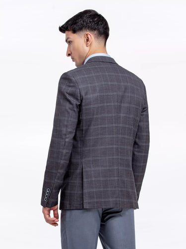Men's Dark Grey Blazer - EMTB24-6880
