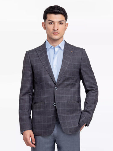Men's Dark Grey Blazer - EMTB24-6880