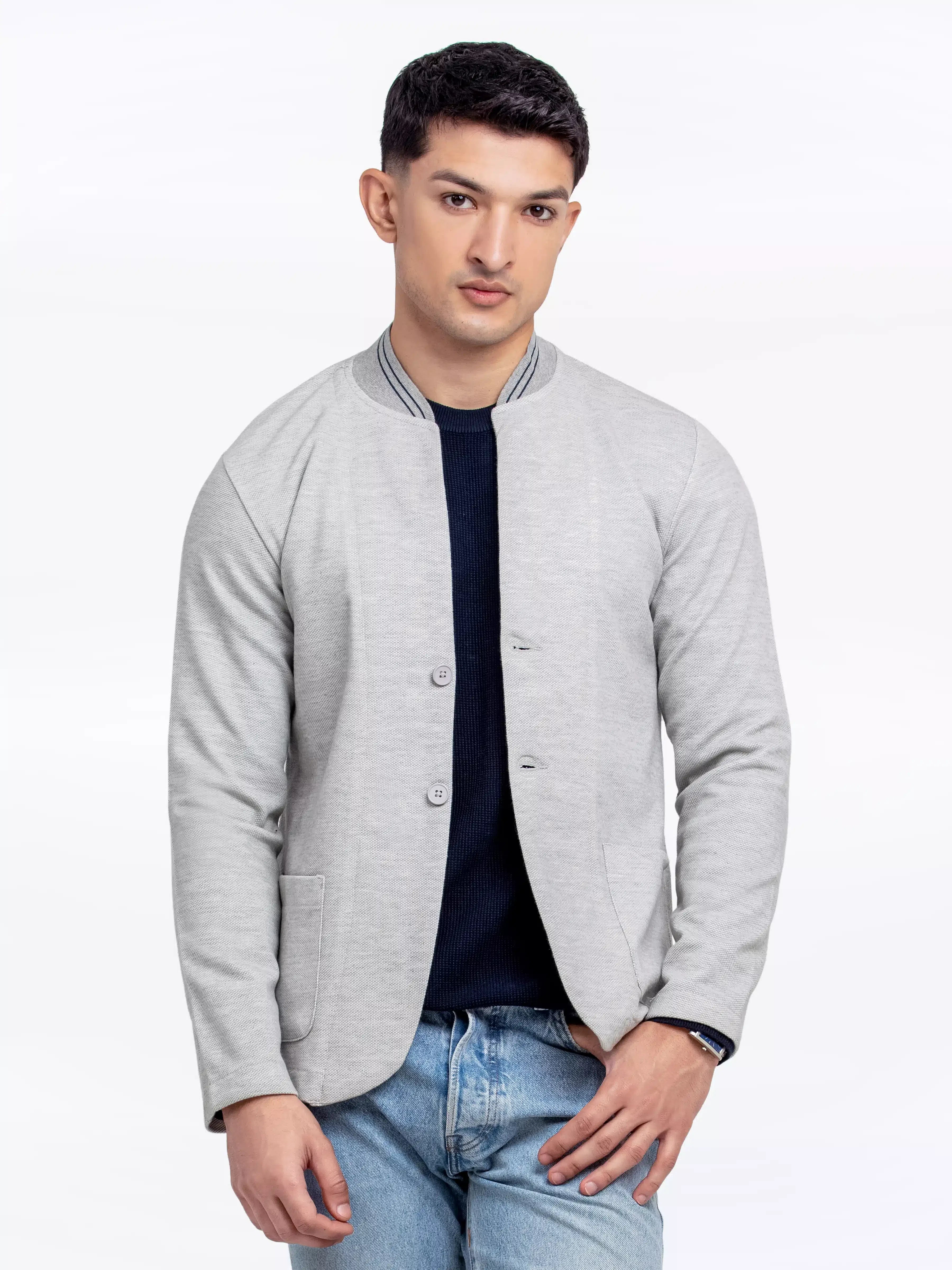 Men's Light Grey Blazer - EMTBK23-001