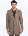 Men's Light Brown Long Coat - EMTC24-001