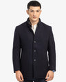 Men's Black Long Coat - EMTC24-004