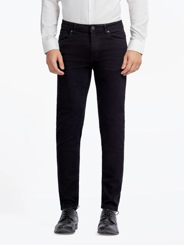 Men's Black Denim Pant - EMBPD24-012