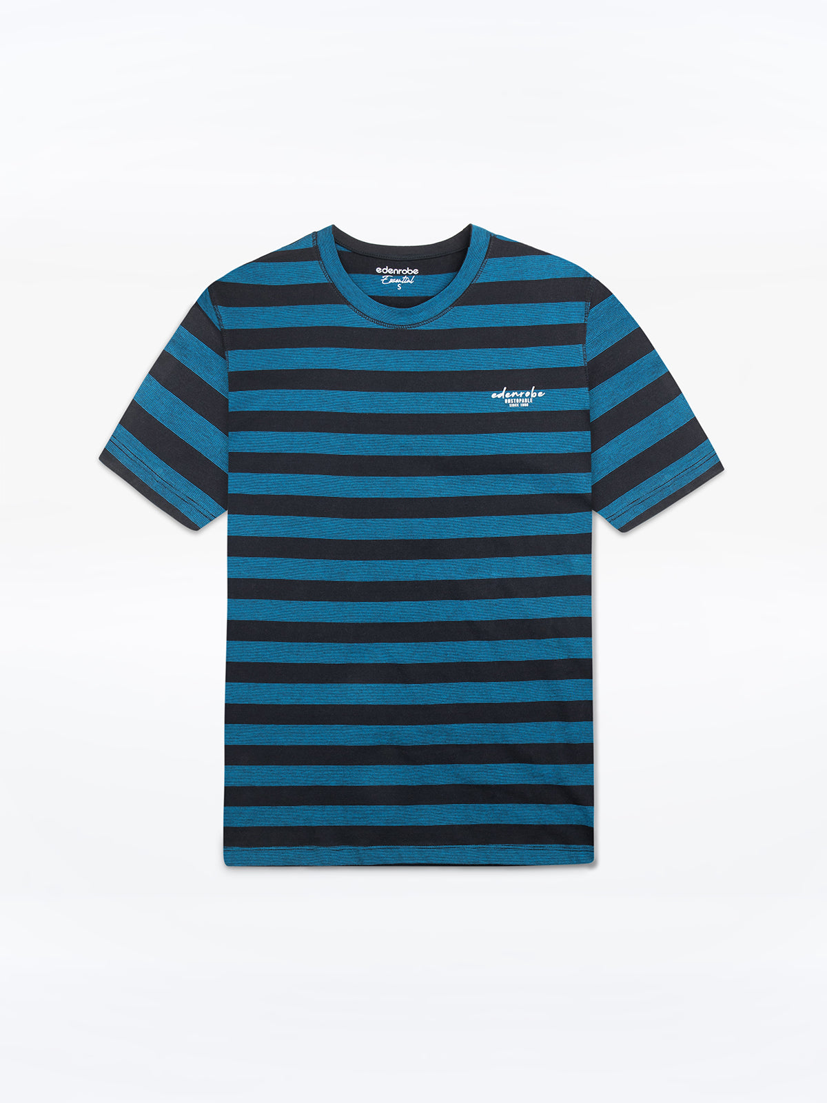 Men's Blue & Black Graphic Tee - EMTGT24-028