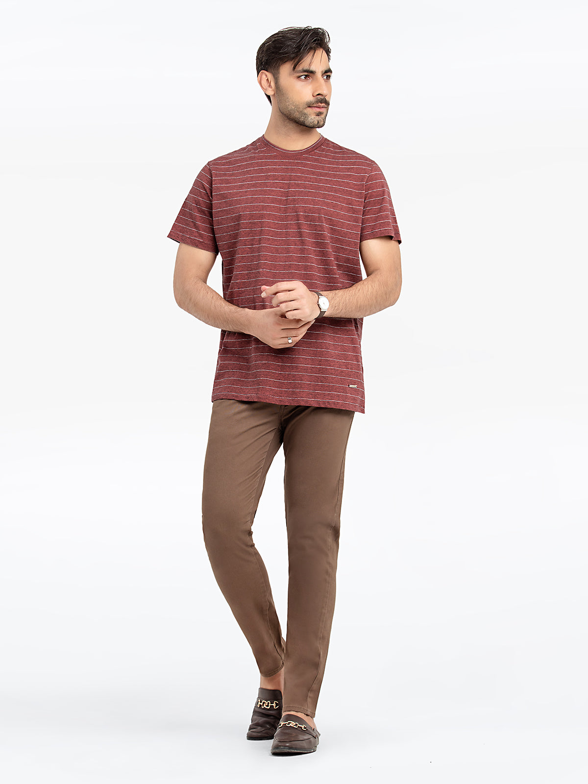 Men's Maroon Graphic Tee - EMTGT24-015