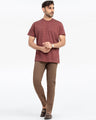 Men's Maroon Graphic Tee - EMTGT24-015