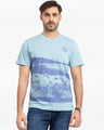 Men's Light Blue Graphic Tee - EMTGT24-016