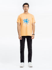 Men's Peach Graphic Tee - EMTGT24-018