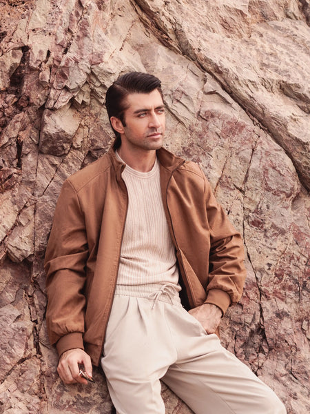 edenrobe Men's Camel Jacket EMTJP24-014 – edenrobe Pakistan