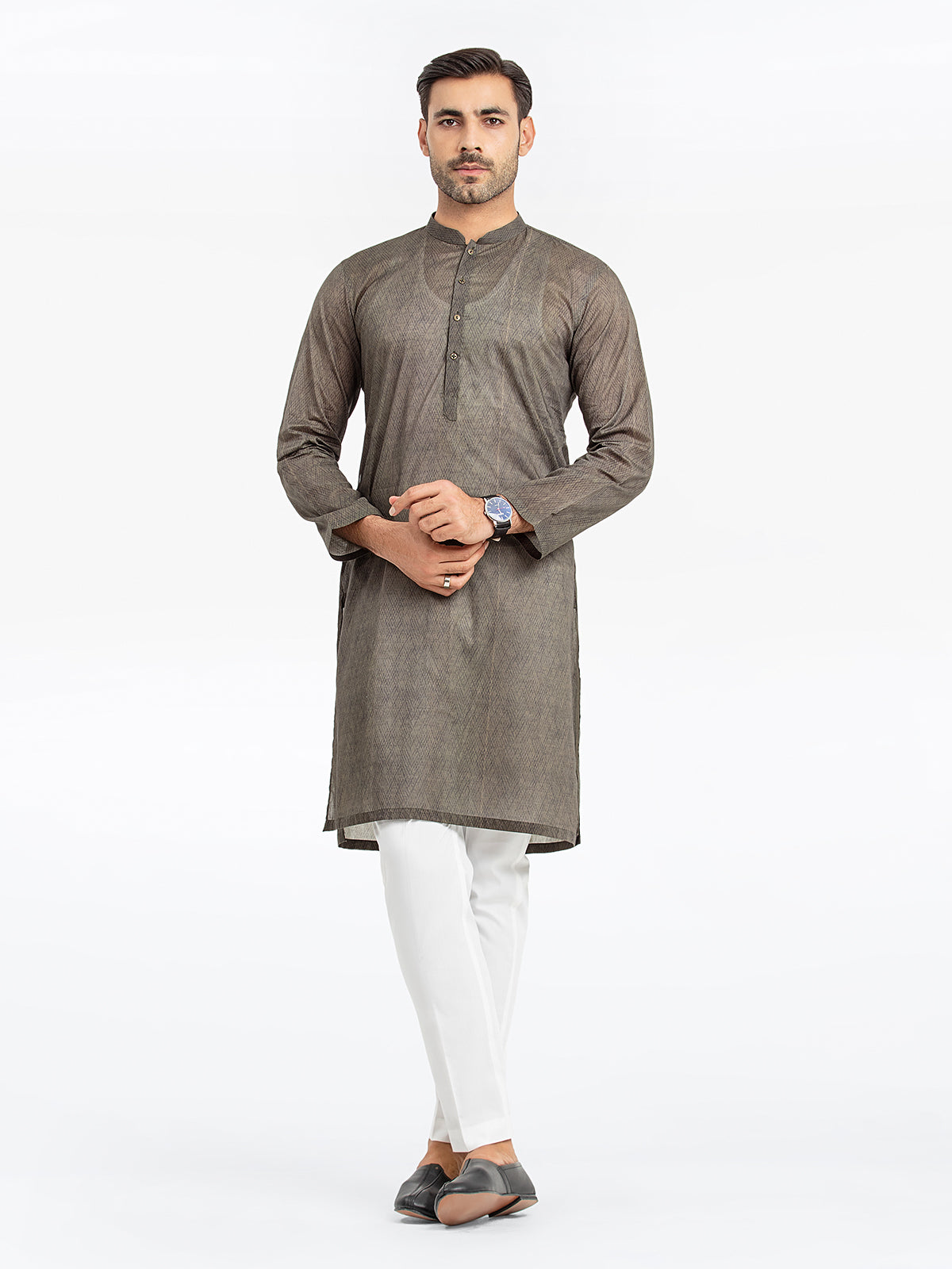 Men's Green Kurta - EMTKC24S-128