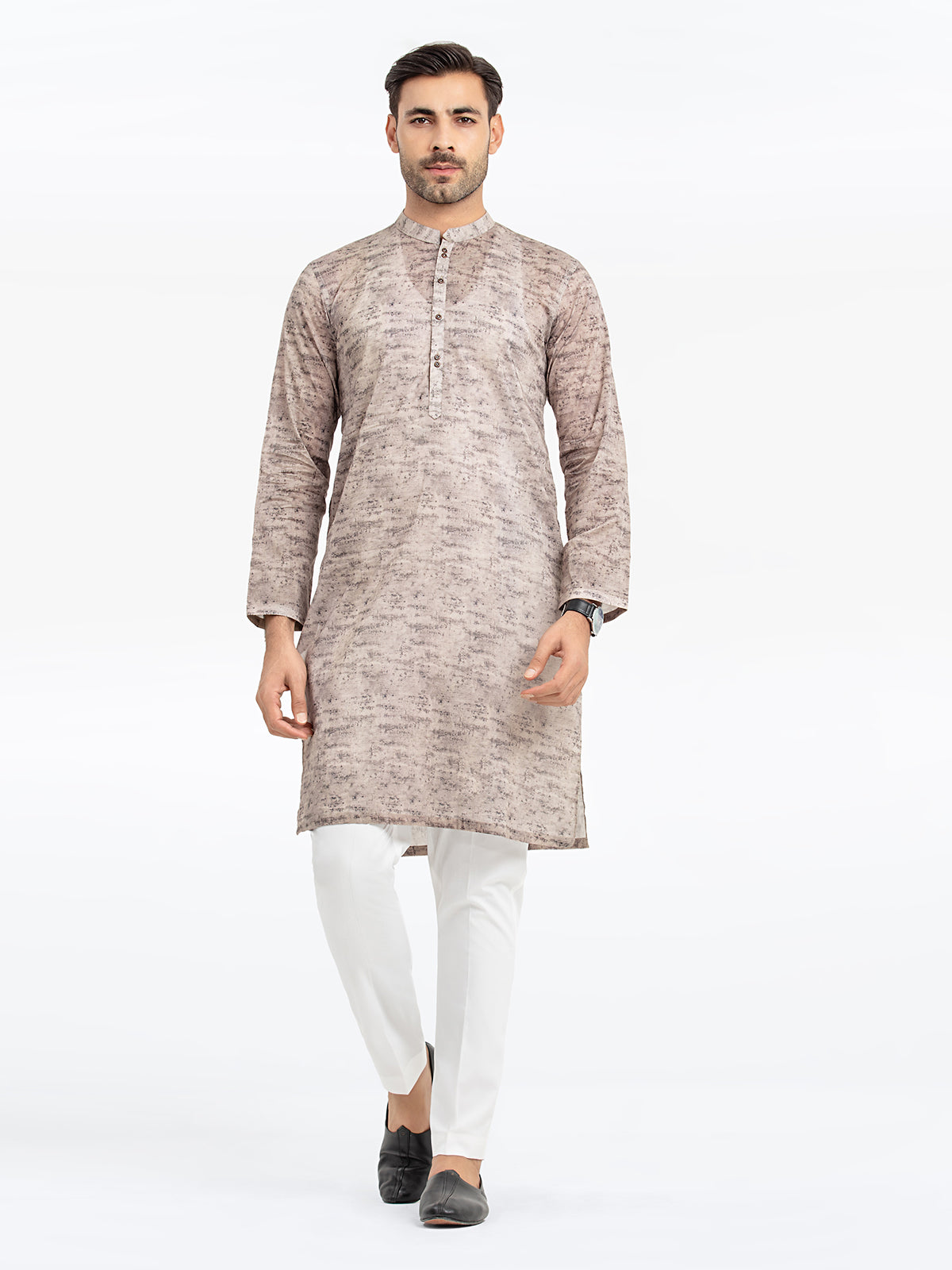 Men's Beige Kurta - EMTKC24S-131