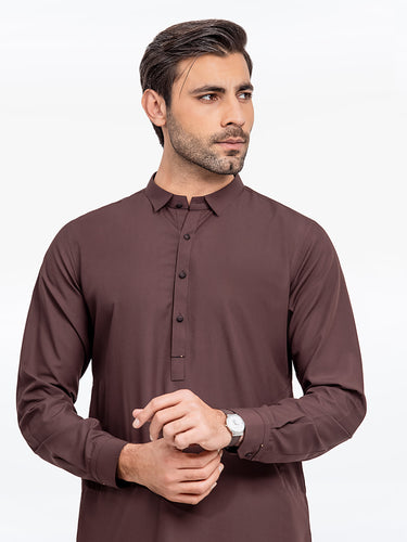 Men's Chocolate Brown Kurta Pajama - EMTKPT24-024