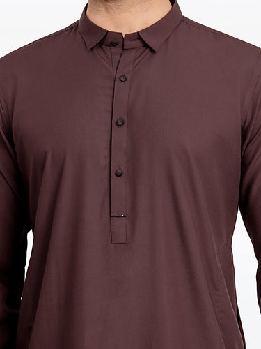 Men's Chocolate Brown Kurta Pajama - EMTKPT24-024