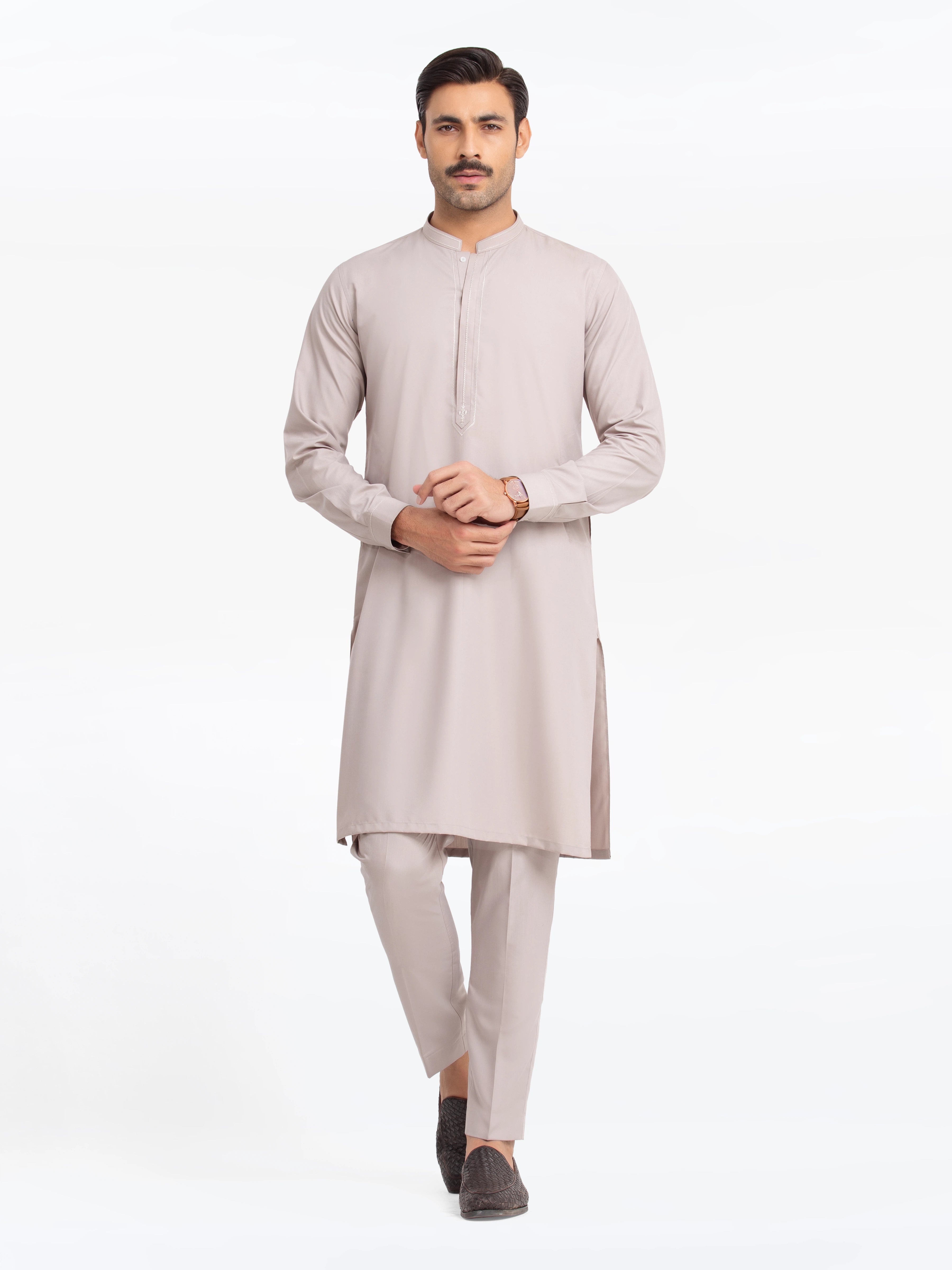 Men's Silver Grey Kurta Pajama - EMTKPT24-042