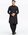 Men's Black Kurta Shalwar - EMTKST24-99469