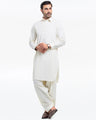 Men's Cream Kurta Shalwar - EMTKST24-99476