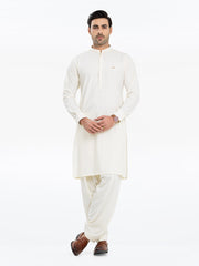 Men's Cream Kurta Shalwar - EMTKST24S-99460