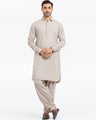 Men's Ash Brown Kurta Shalwar - EMTKS24S-41128