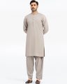 Men's Light Grey Kurta Shalwar - EMTKS24S-41133