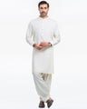 Men's Cream Kurta Shalwar - EMTKS24S-41146