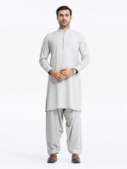 Men's Ash Grey Kurta Shalwar - EMTKST24-99431