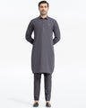 Men's Charcoal Grey Kurta Shalwar - EMTKST24S-99432