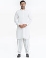 Men's Off White Kurta Shalwar - EMTKST24-99448