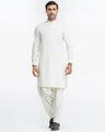 Men's Off White Kurta Shalwar - EMTKST24-99451