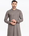 Men's Dark Grey Kurta Shalwar - EMTKST24-99467