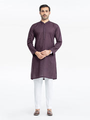 Men's Dark Purple Kurta - EMTK24-99437