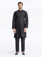 Men's Black Kurta - EMTK24-99438
