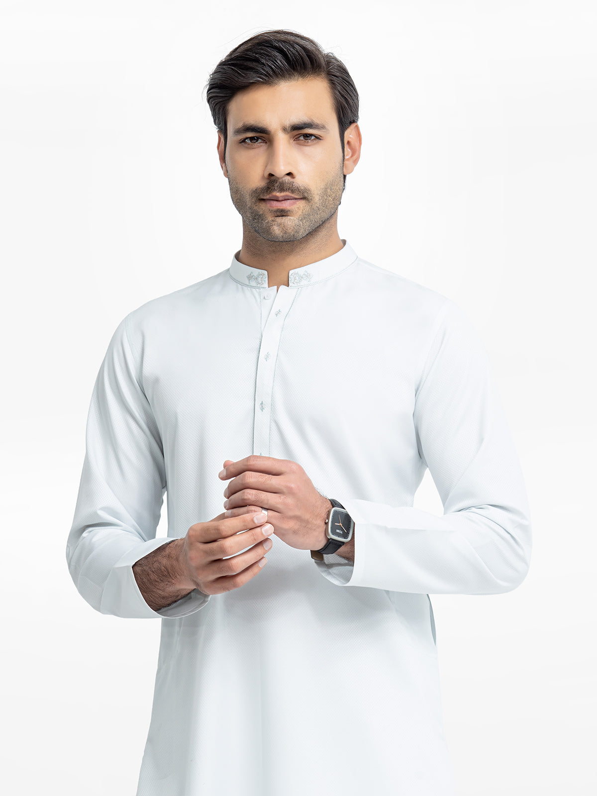 edenrobe Men's Ice Blue Kurta - EMTK24-99443 – edenrobe Pakistan