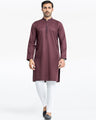 Men's Maroon Kurta - EMTK24-99447