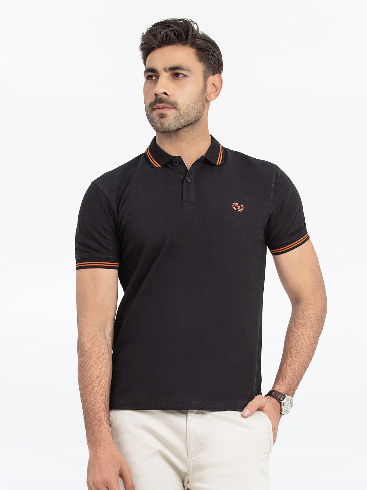 Men's Black Polo Shirt - EMTPS24-032