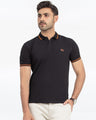 Men's Black Polo Shirt - EMTPS24-032