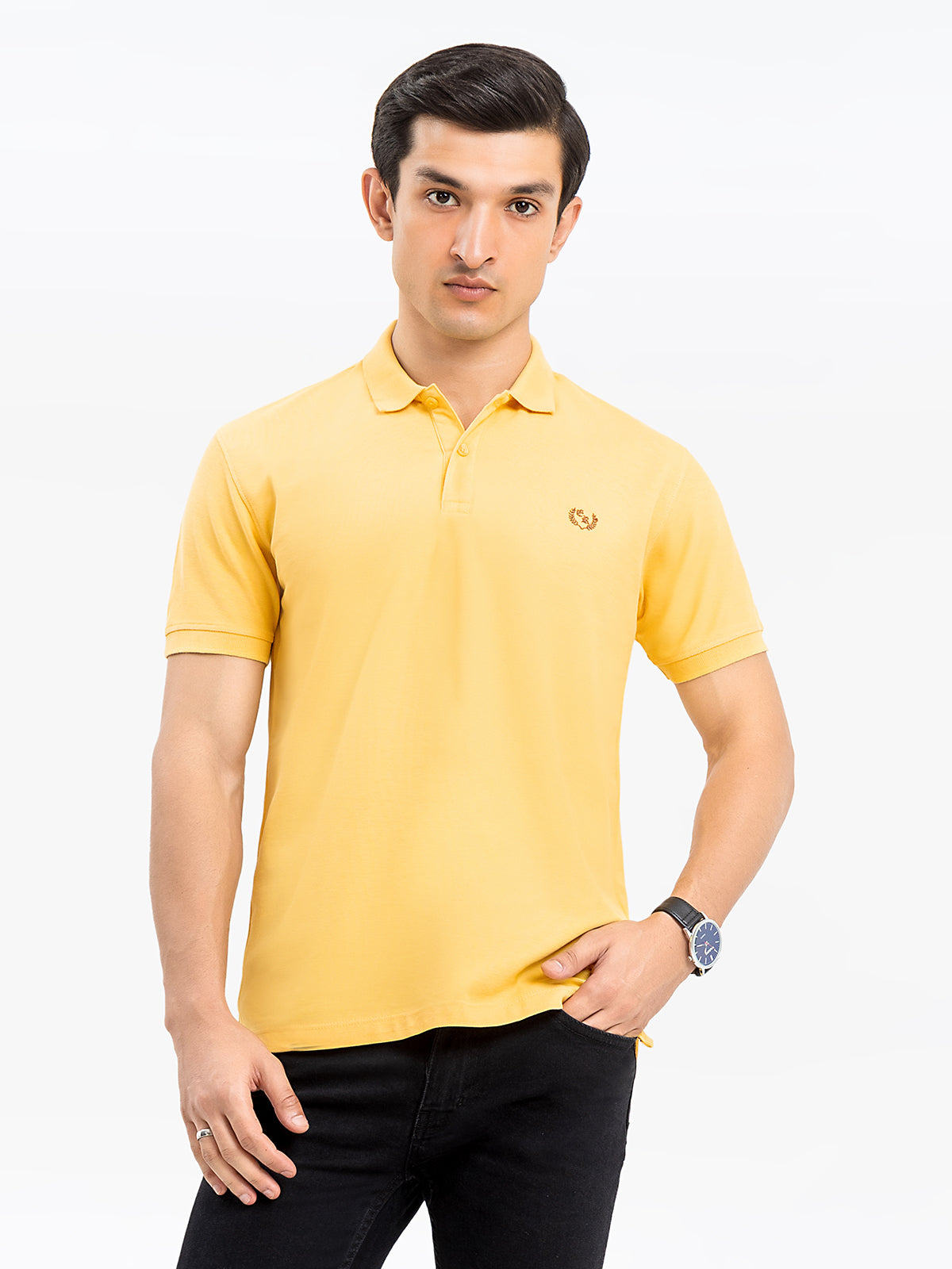 Men's Yellow Polo Shirt - EMTPS24-035