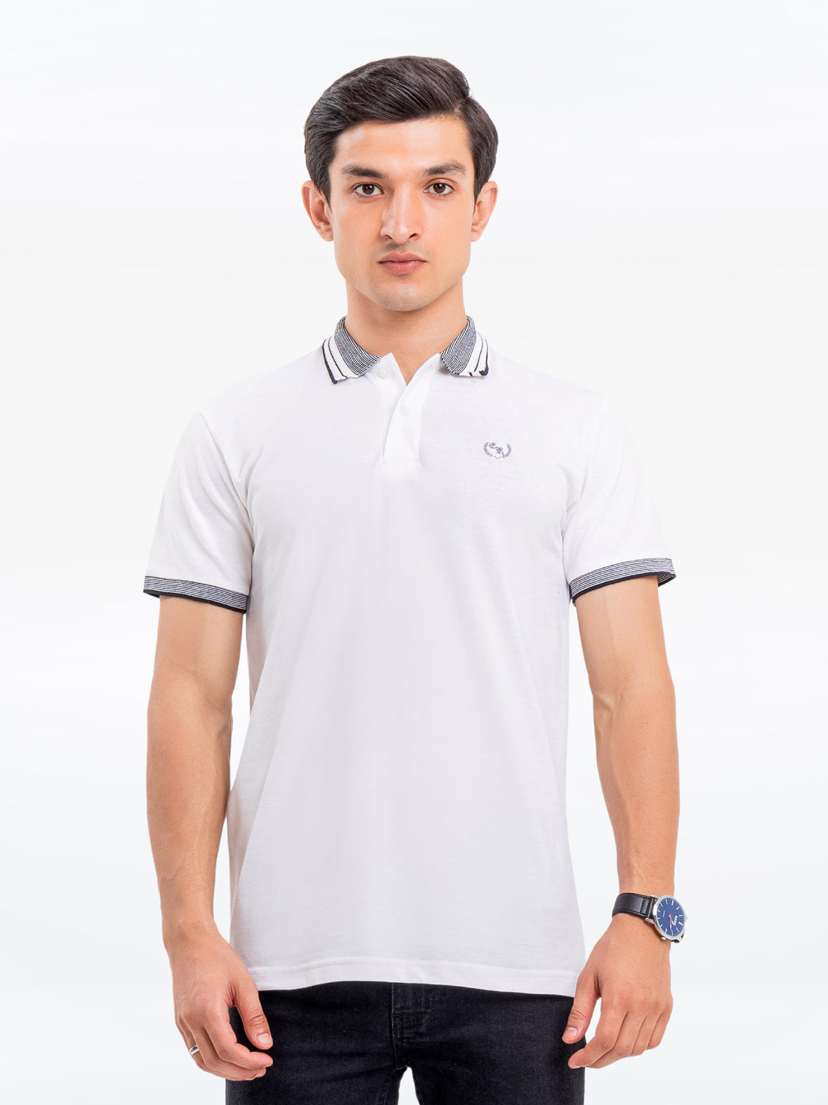 Men's White Polo Shirt - EMTPS24-055